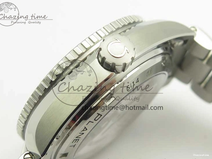 0304 Planet Ocean 600M Co-Axial GMT 43.5mm VSF 1:1 Best Edition Black Dial Orange Markers on SS Bracelet A8605 Super Clone Elegant 8024